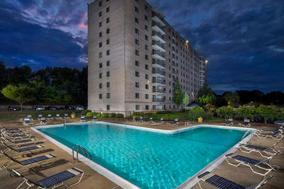 Swimming pool at Iverson Towers Apartments in Temple Hills, MD